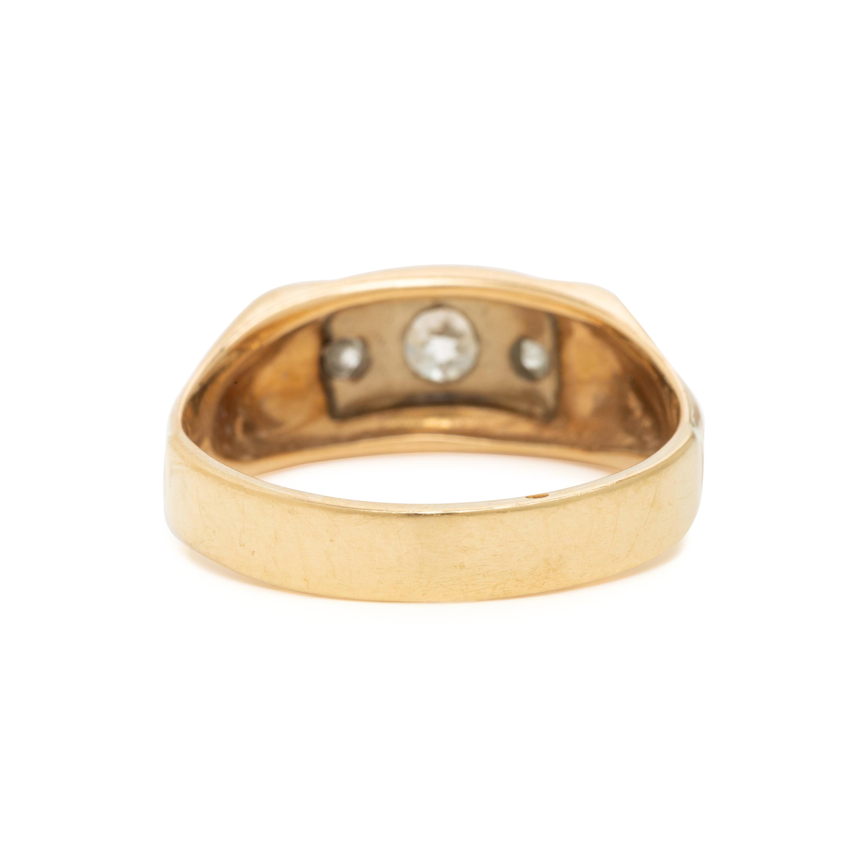 Yellow Gold and Diamond Ring