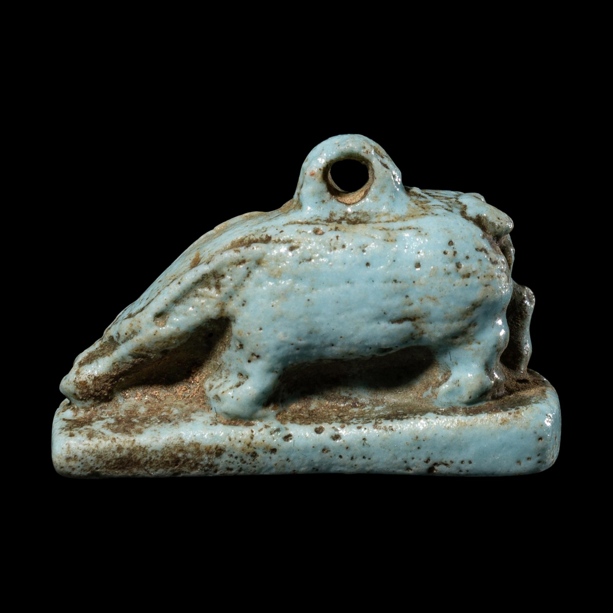 An Egyptian Faience Sow