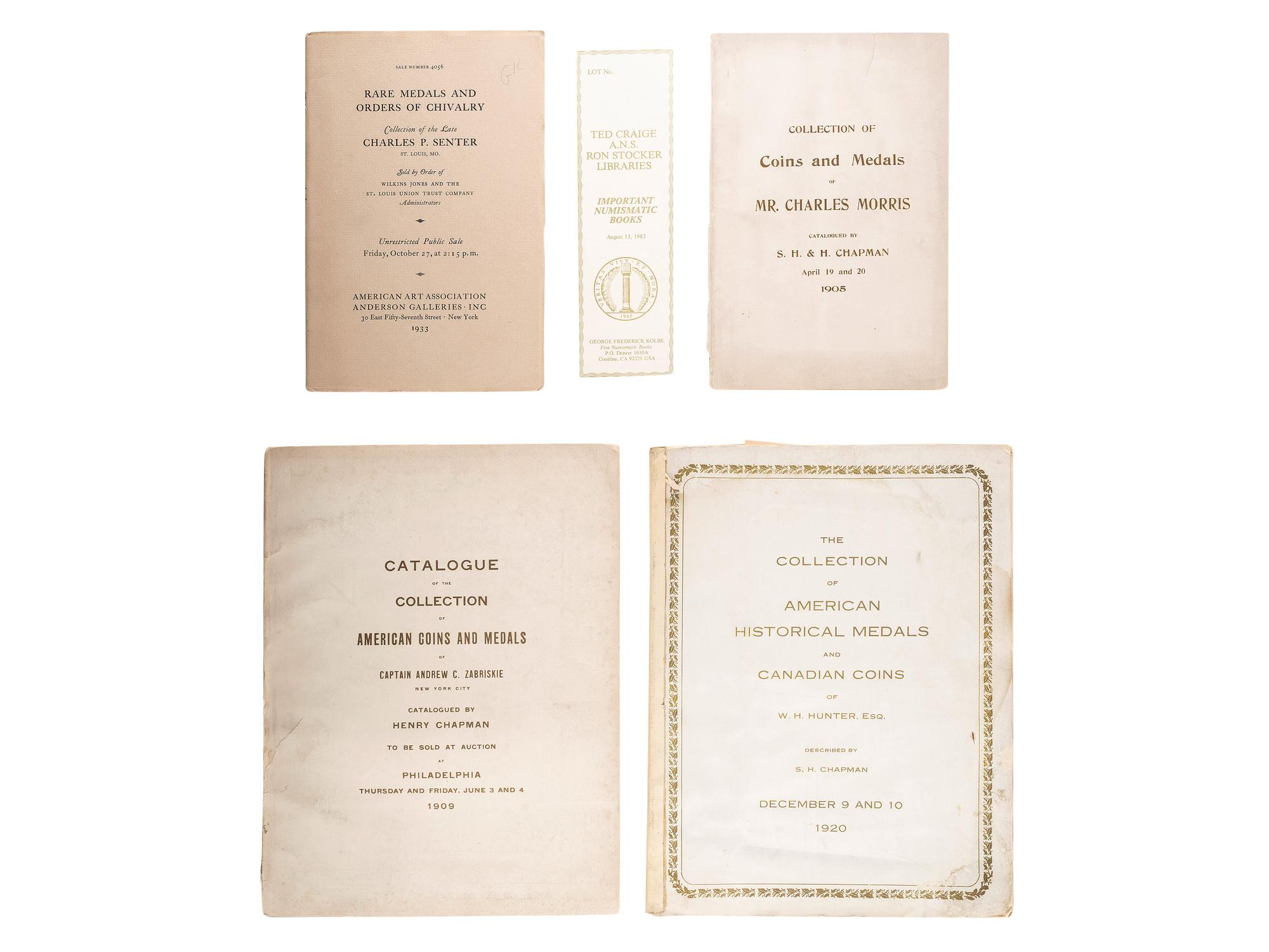 [NUMISMATICS -- AUCTION CATALOGUES]. A group of 4 rare numismatic auction catalogues, comprising: