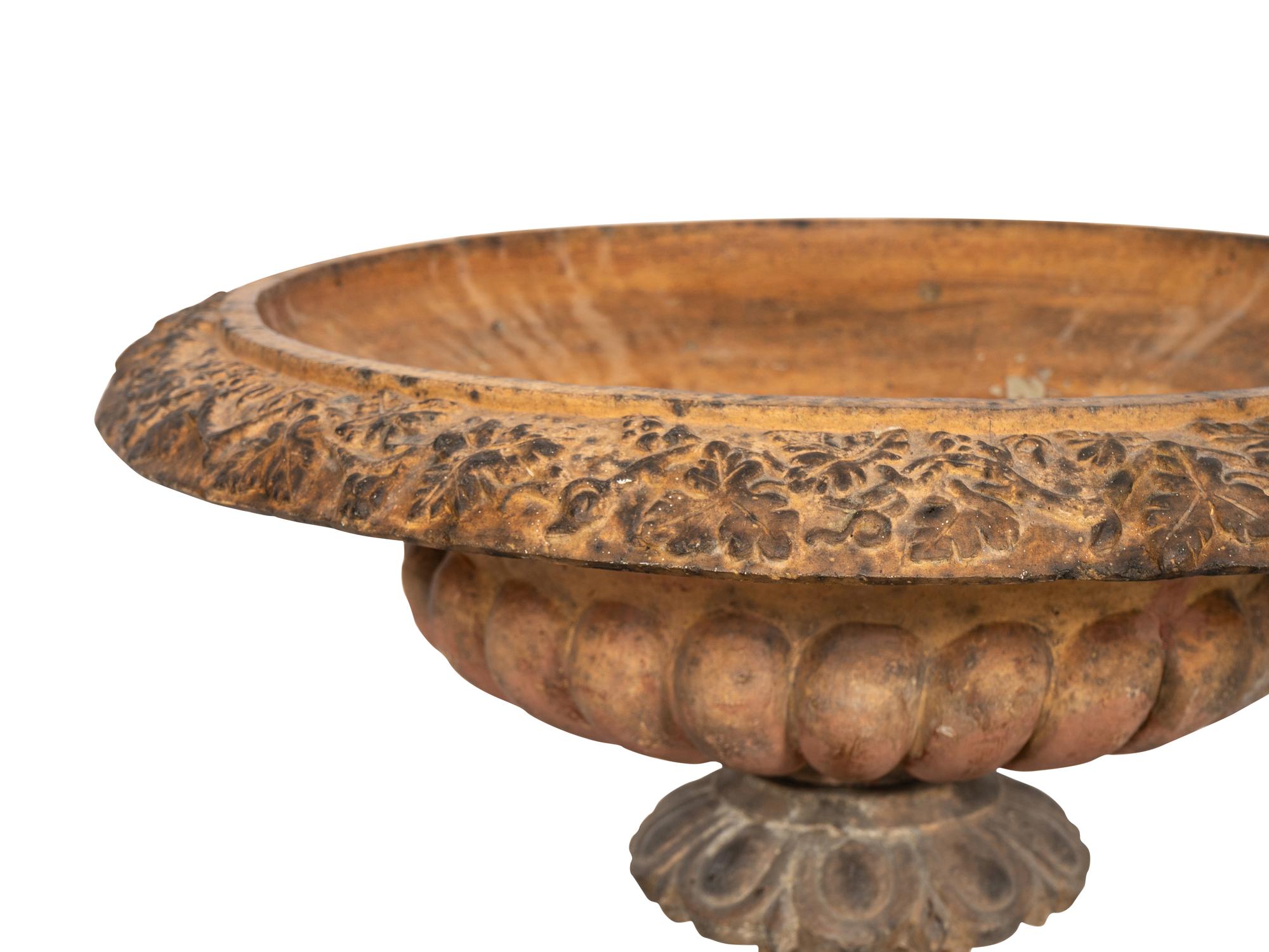 An English Terracotta Bowl-Form Garden Urn