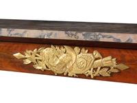 An Empire Style Gilt Metal Mounted Mahogany Marble-Top Pier Table