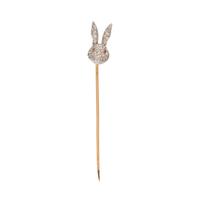 ANTIQUE, DIAMOND RABBIT STICKPIN