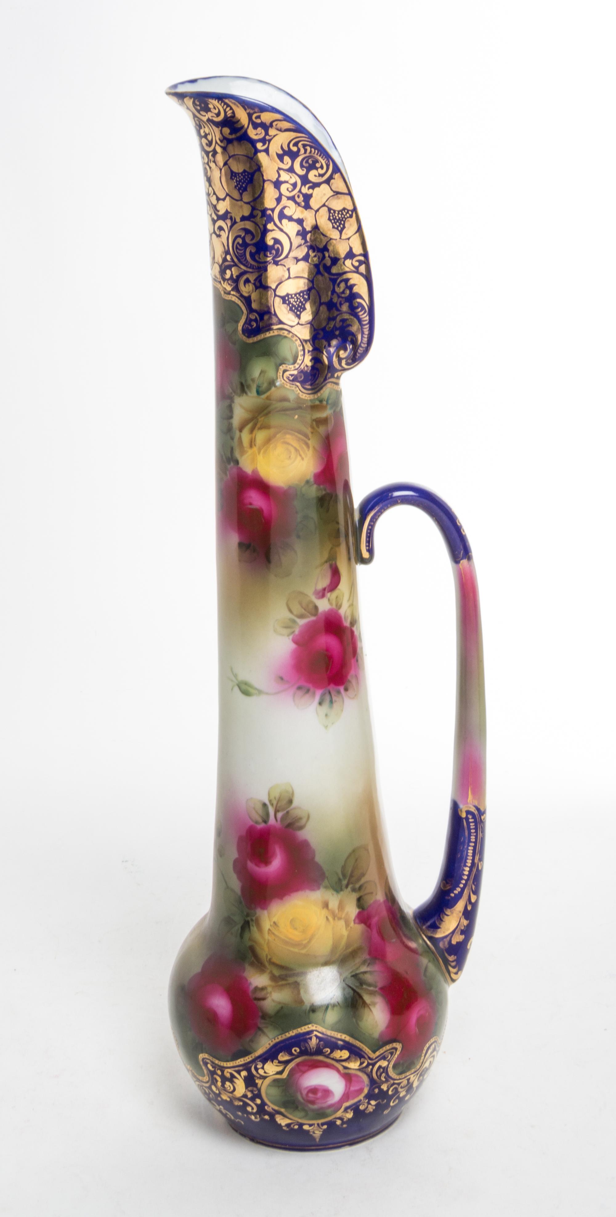 A Continental Porcelain Ewer Height 21 3/4 inches. — 19TH/20TH CENTURY