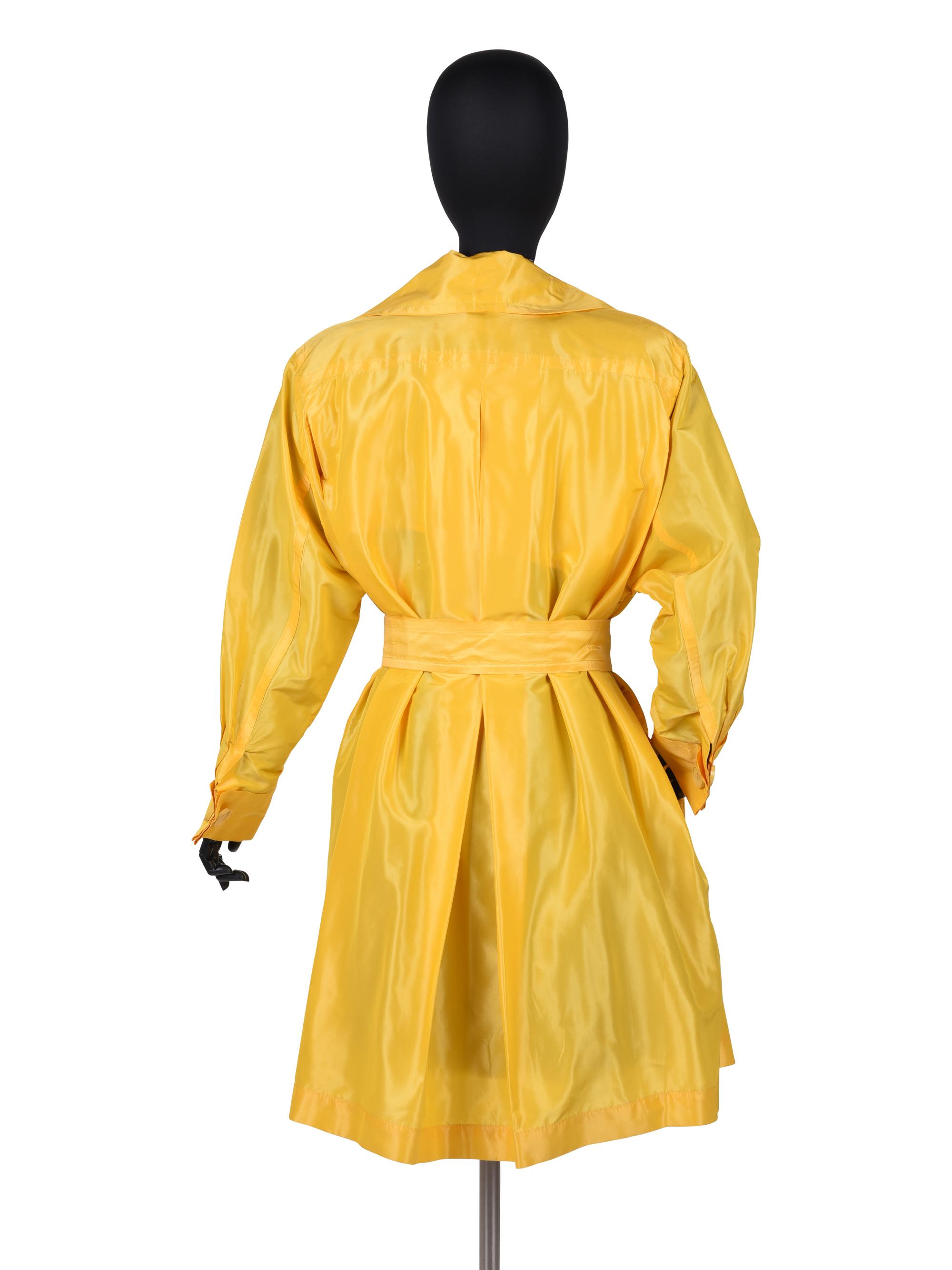 Nina Ricci Taffeta Belted Trench Coat, 1980s
