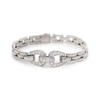 CARTIER, WHITE GOLD AND DIAMOND 'ETRIER' BRACELET