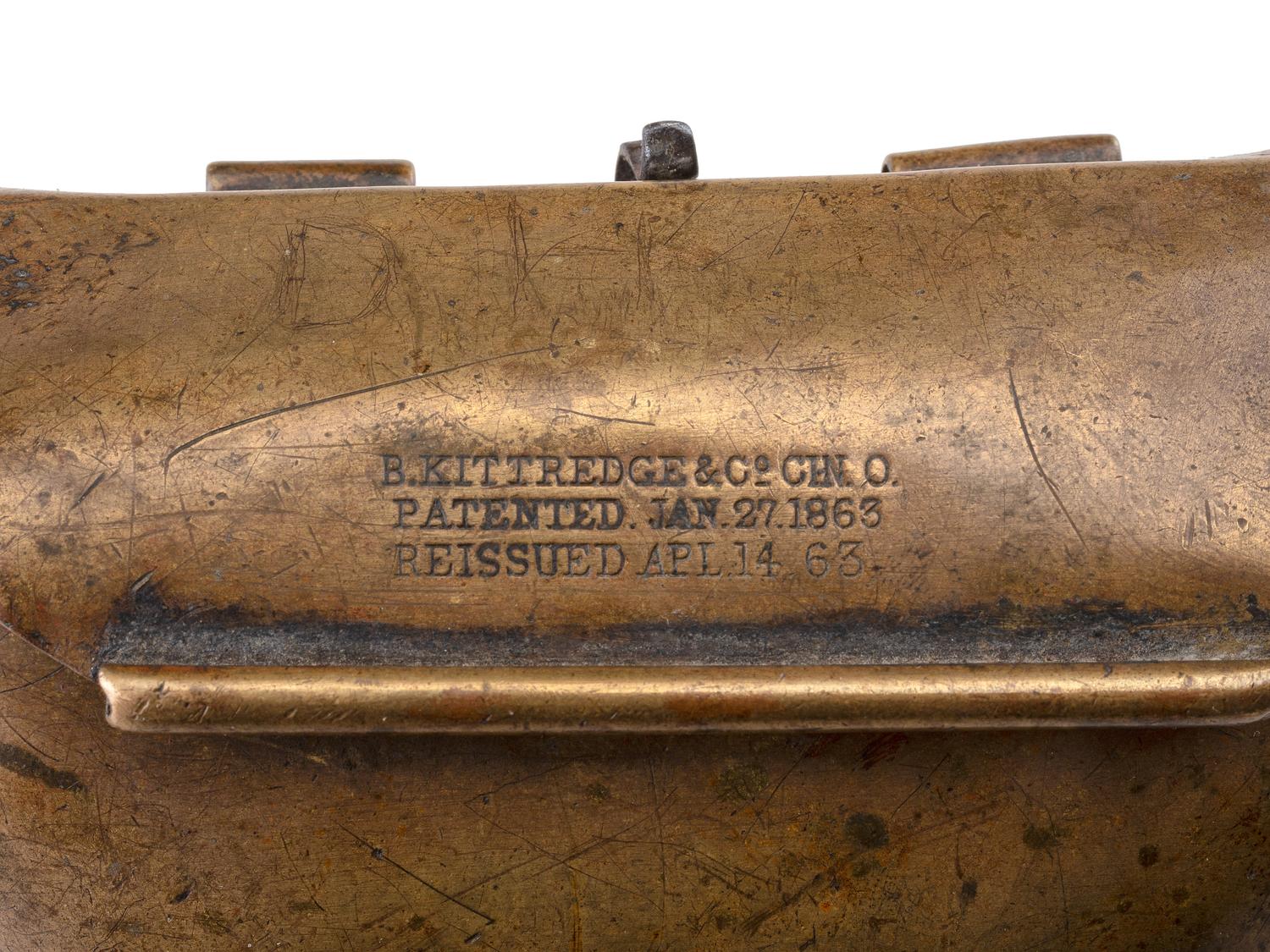 [CIVIL WAR]. Cartridge box by B. Kittredge & Co, Cincinnati, OH.