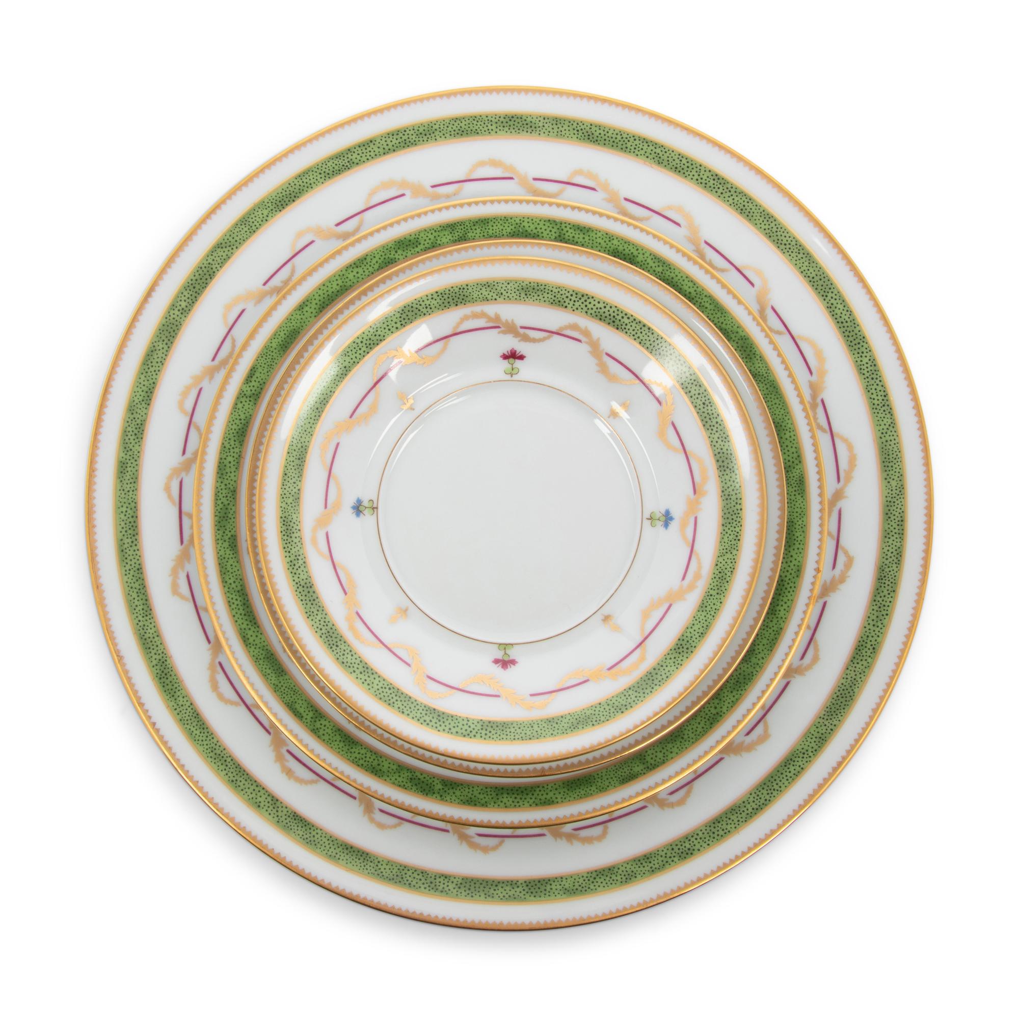 A Haviland Limoges Vieux Paris Vert Dinner Service