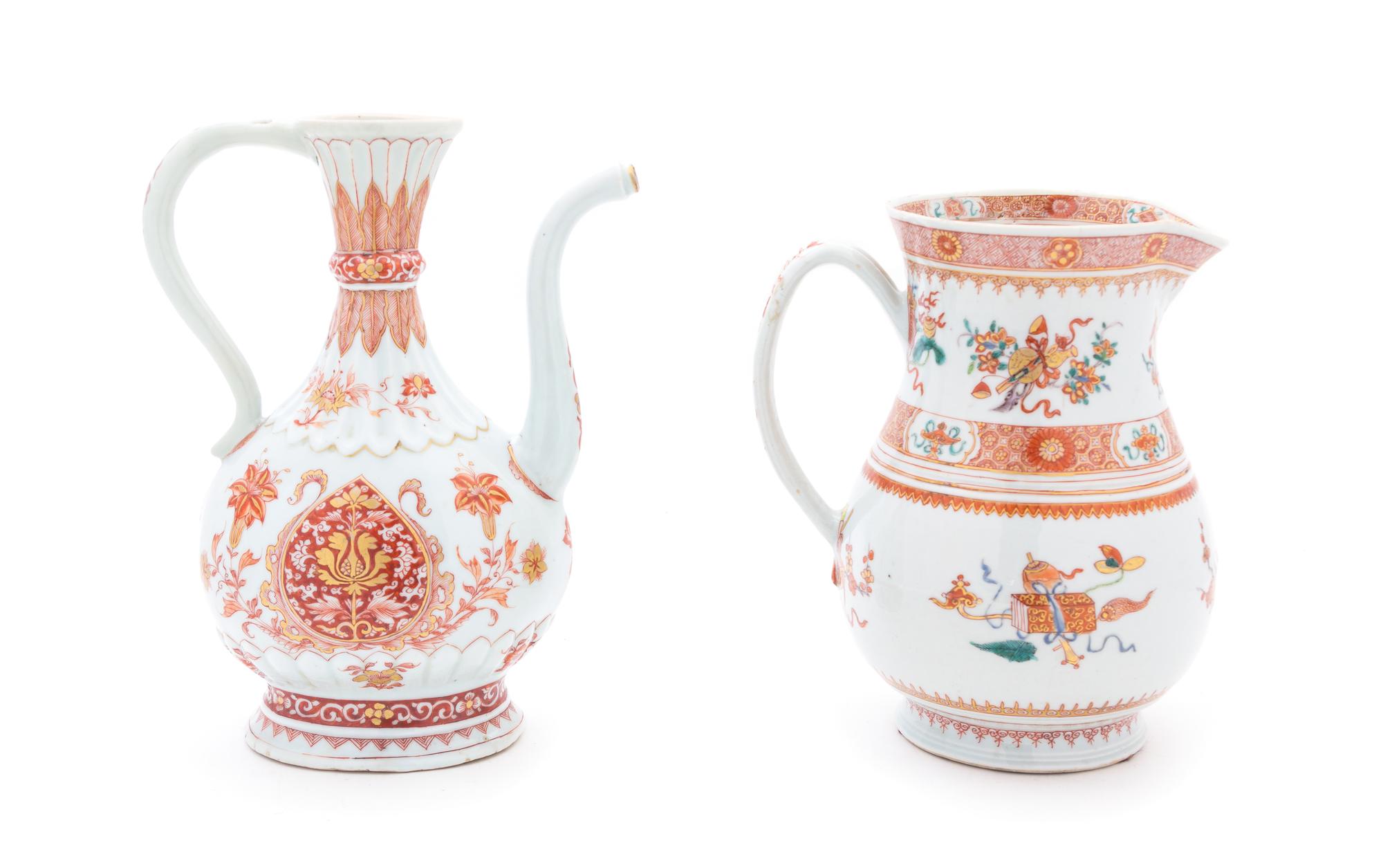 Two Chinese Export Porcelain Islamic Market Articles Height of tallest 10 3/4 inches. — FIRST HALF 18TH CENTURY
