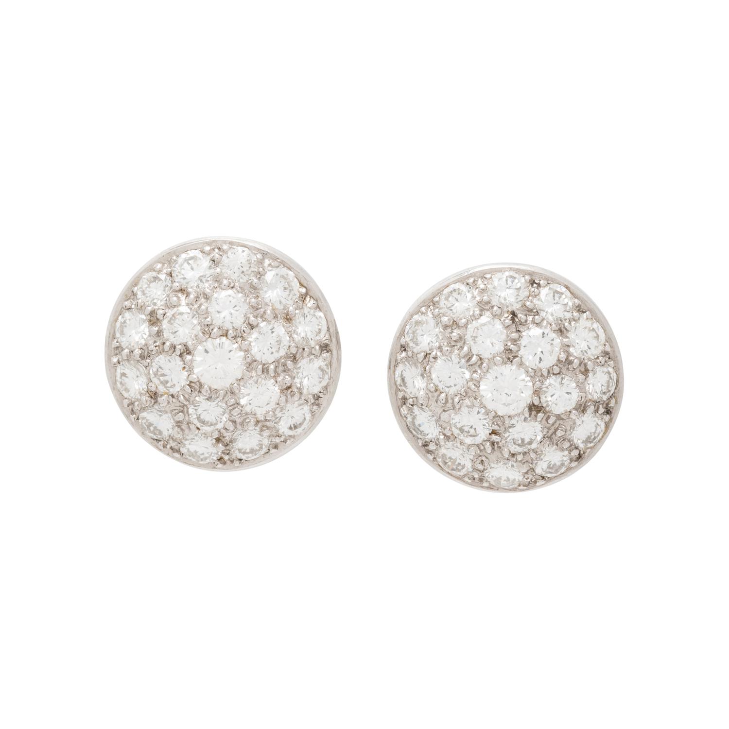 PLATINUM AND DIAMOND EARRINGS