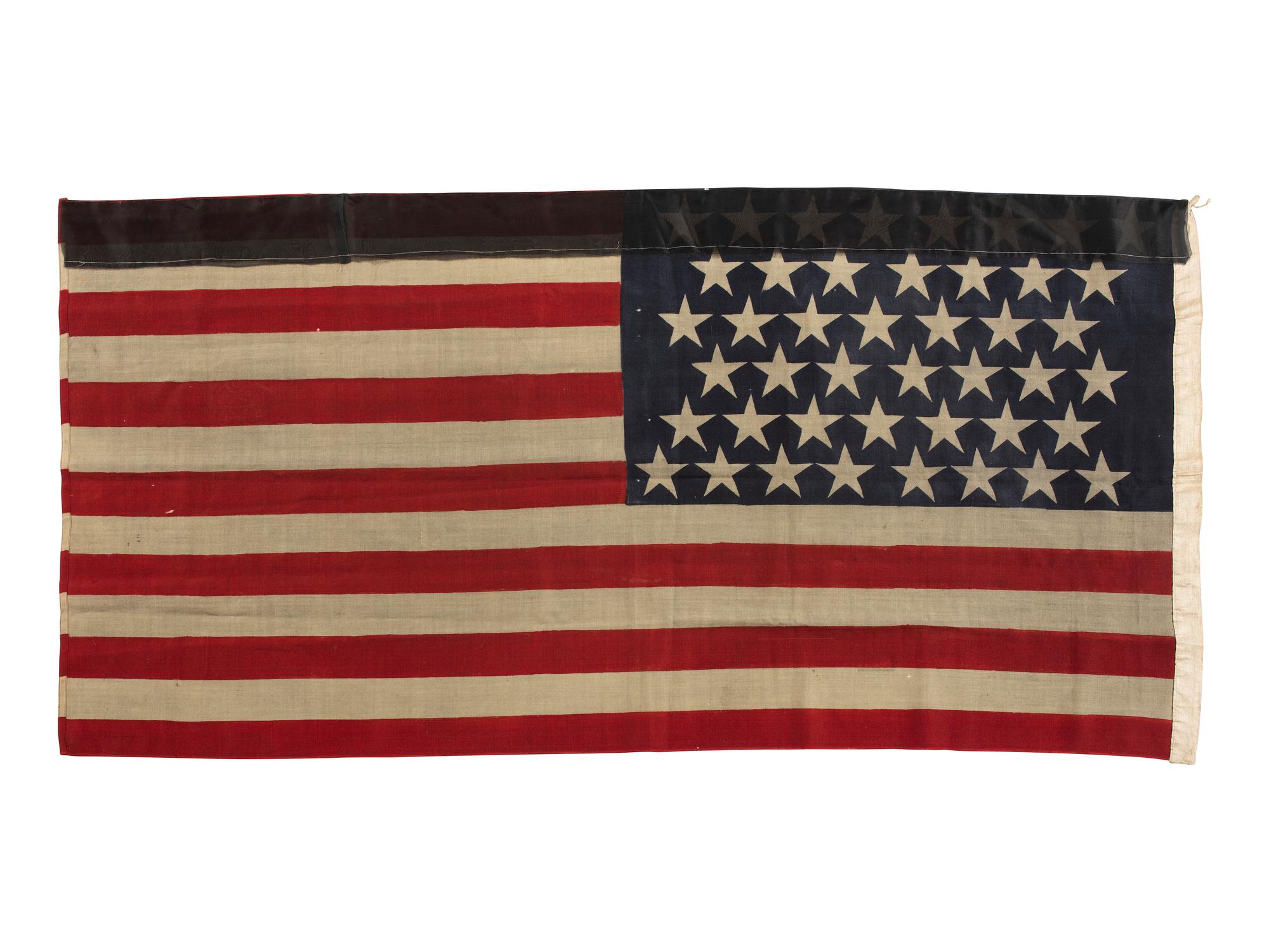 [FLAGS]. 44-star American flag made by Piggolt Bros. & Co., London. Ca 1890.
