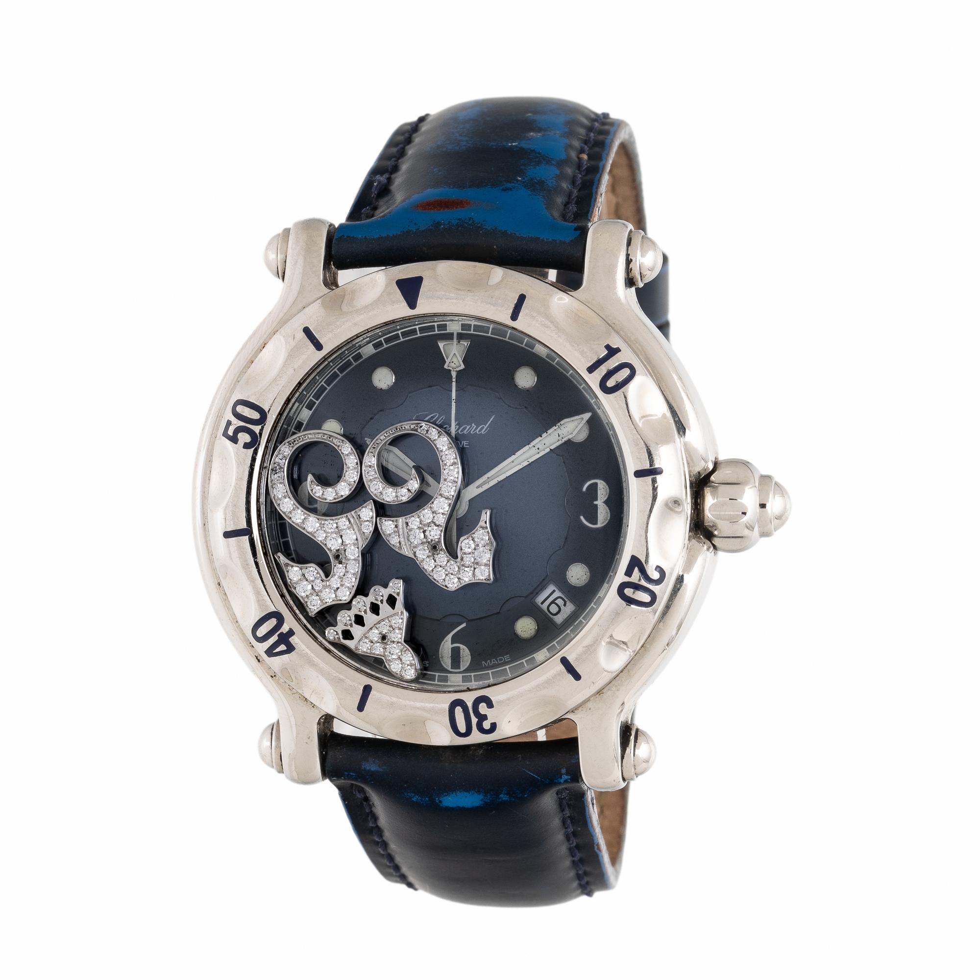 Chopard, Steel 'Happy Sport' 'Crystal Cruises' Watch