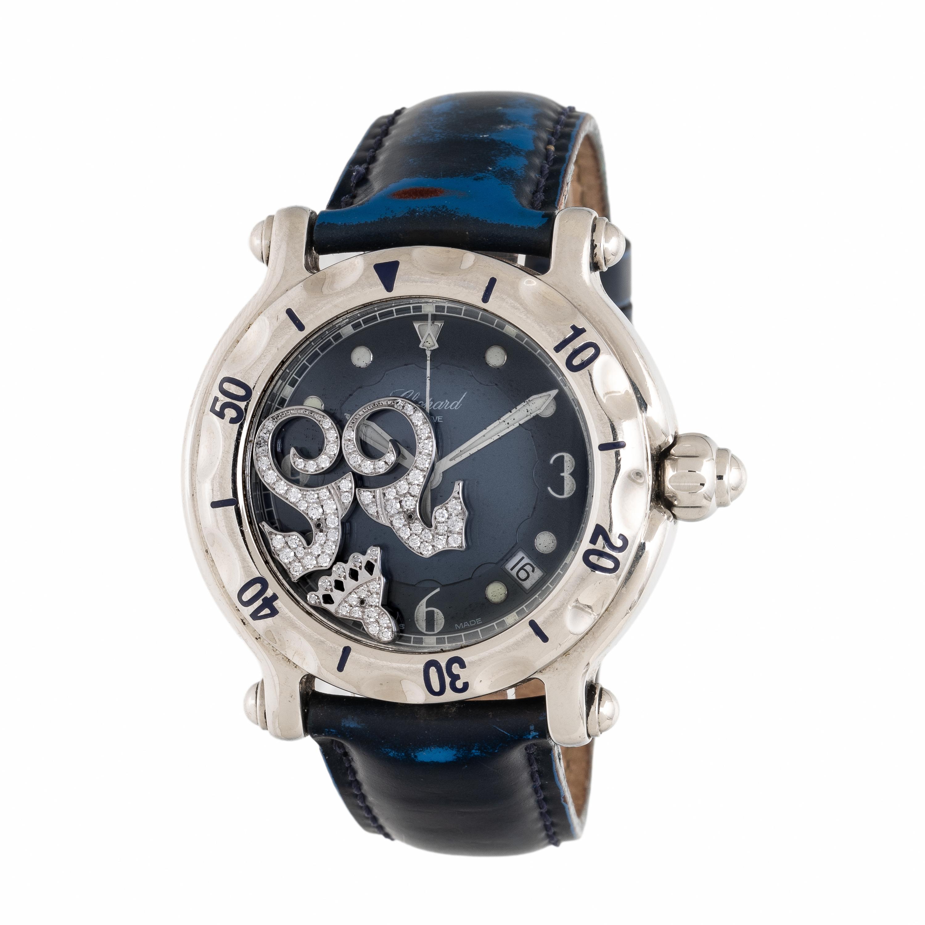 Chopard, Steel 'Happy Sport' 'Crystal Cruises' Watch