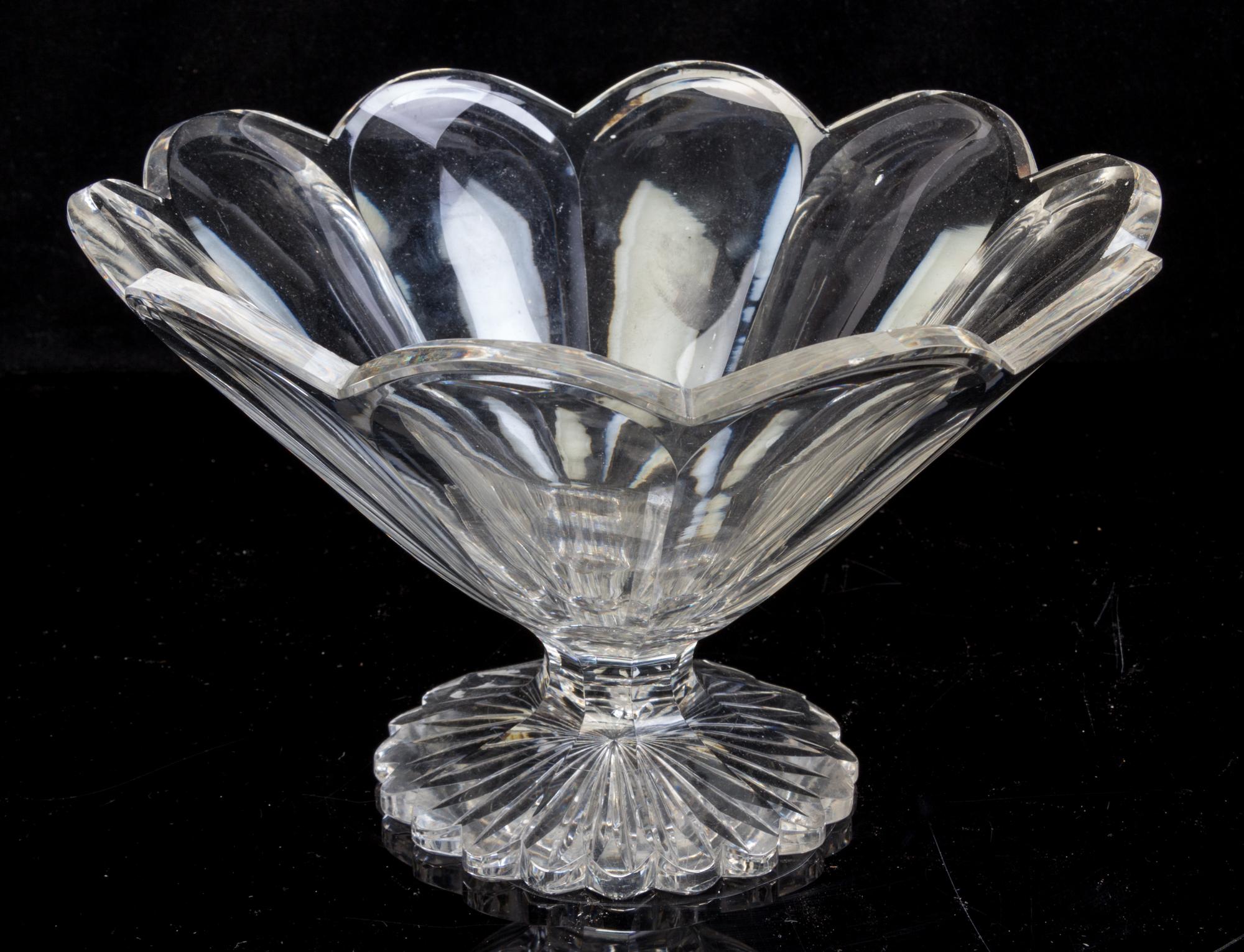 A Collection of Glass Table Articles Height of first pair 8 3/8 inches. — 20TH CENTURY
