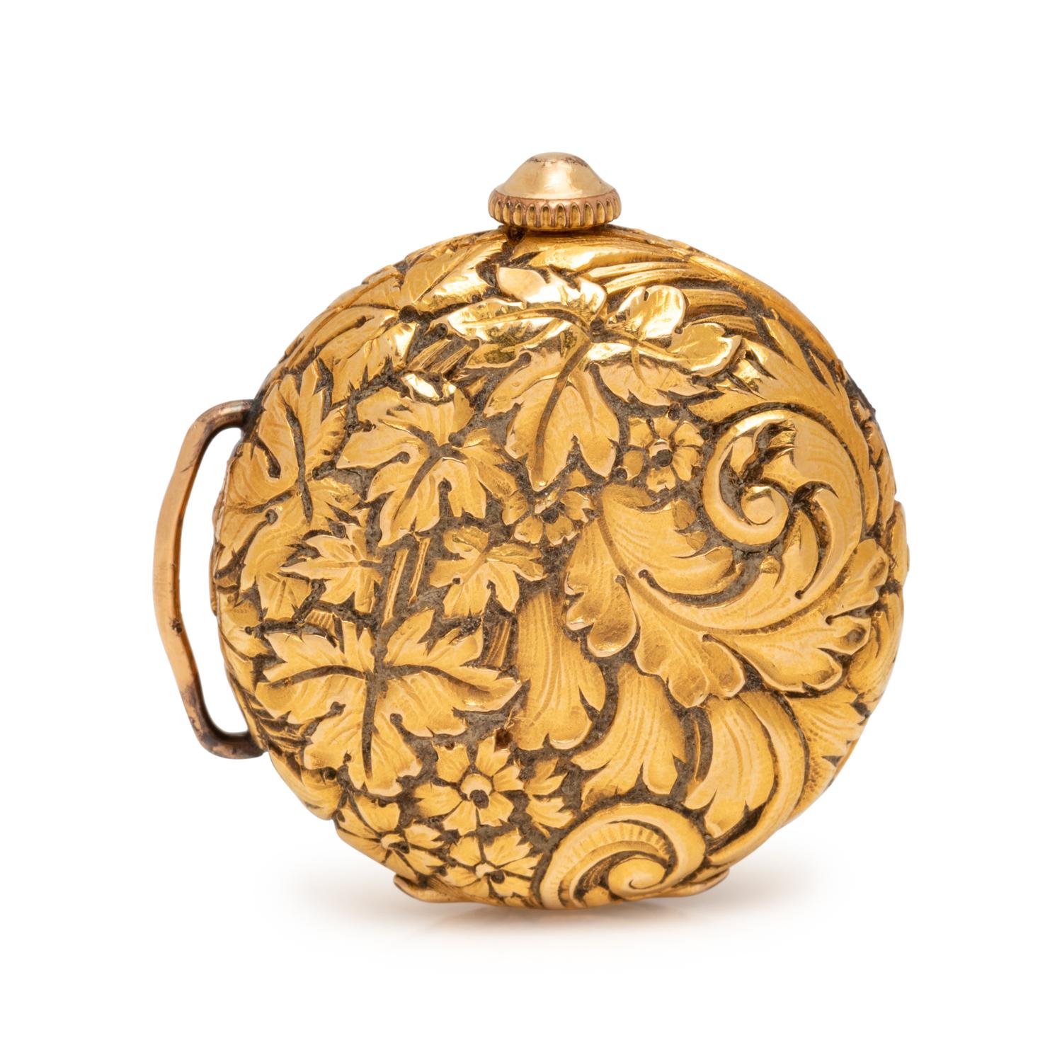 TIFFANY & CO., 18K YELLOW GOLD OPEN FACE POCKET WATCH