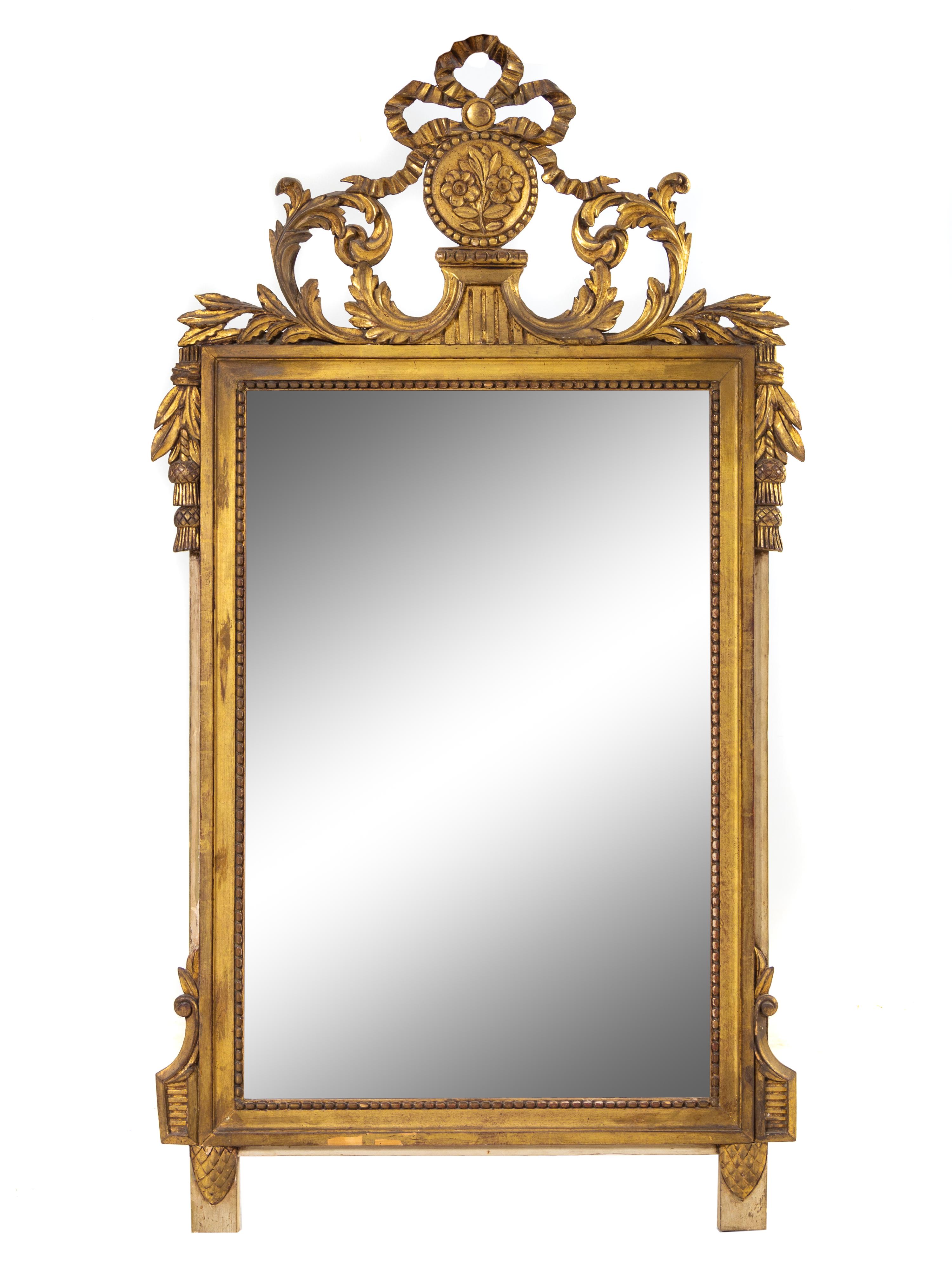A Louis XVI Style Giltwood Mirror