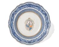 A group of fourteen Chinese Export porcelain tablewares from the "Gordon Dinner Service" and "Gordon Tea Service," late 18th century