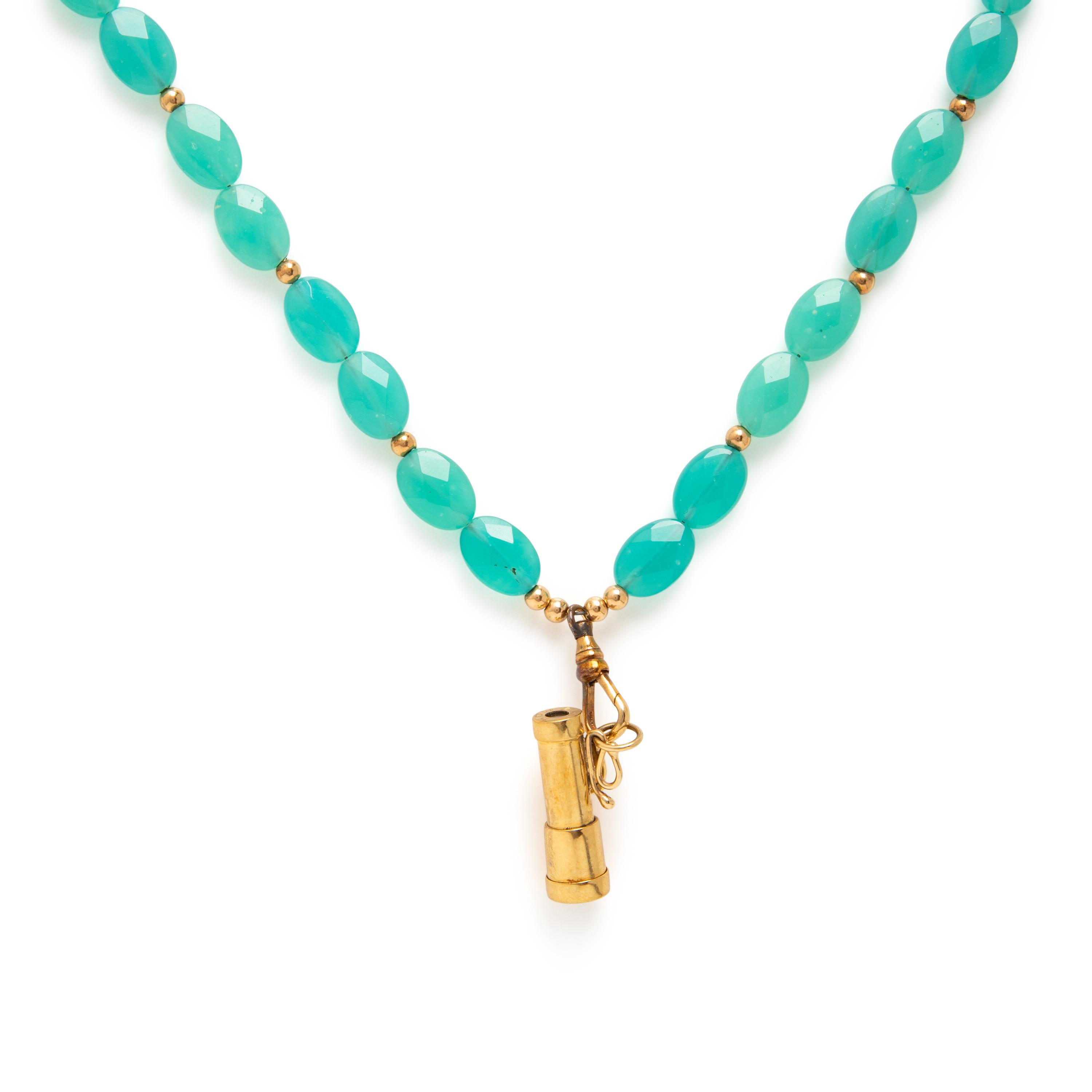 Multigem and Yellow Gold Necklace with Kaleidoscope Pendant
