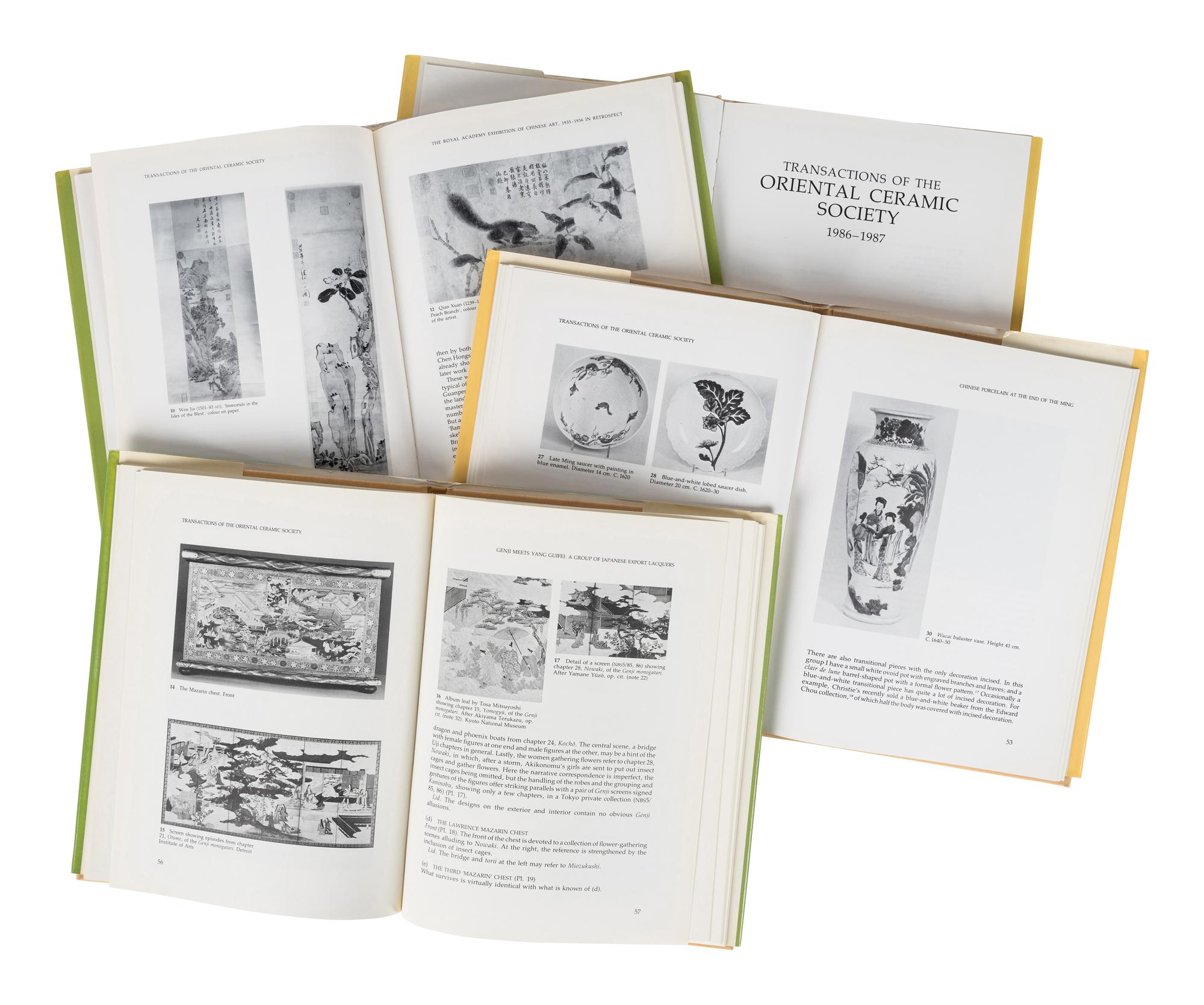 [ORIENTAL CERAMIC SOCIETY] A group of transactions of the Oriental Ceramic Society, comprising: