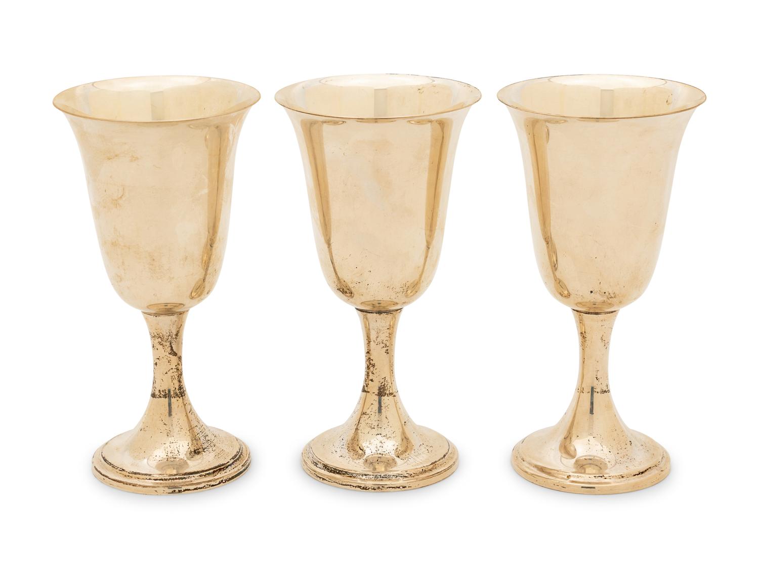 A Set of Twelve American Silver Water Goblets