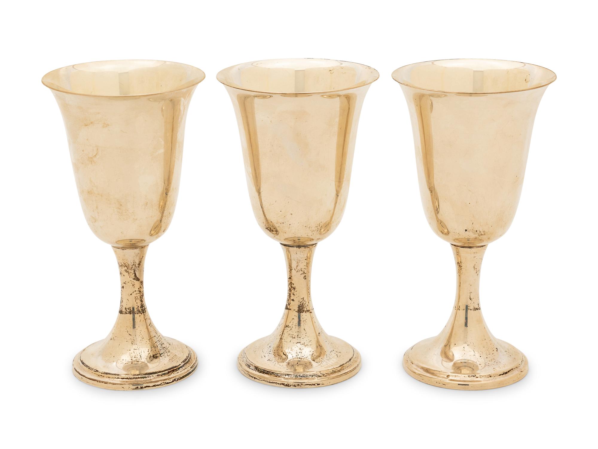 A Set of Twelve American Silver Water Goblets