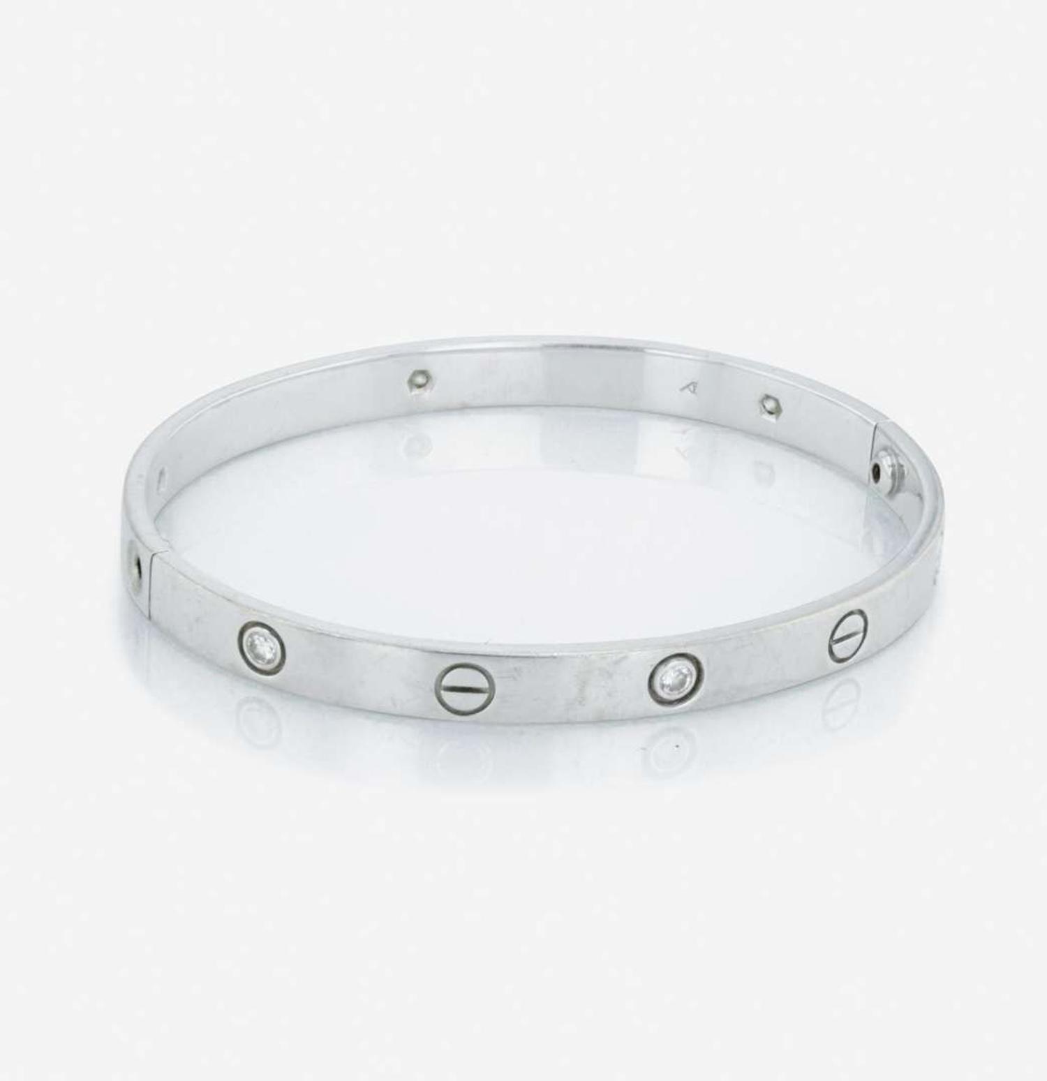 An 18K white gold and diamond bracelet, Cartier Love Bracelet