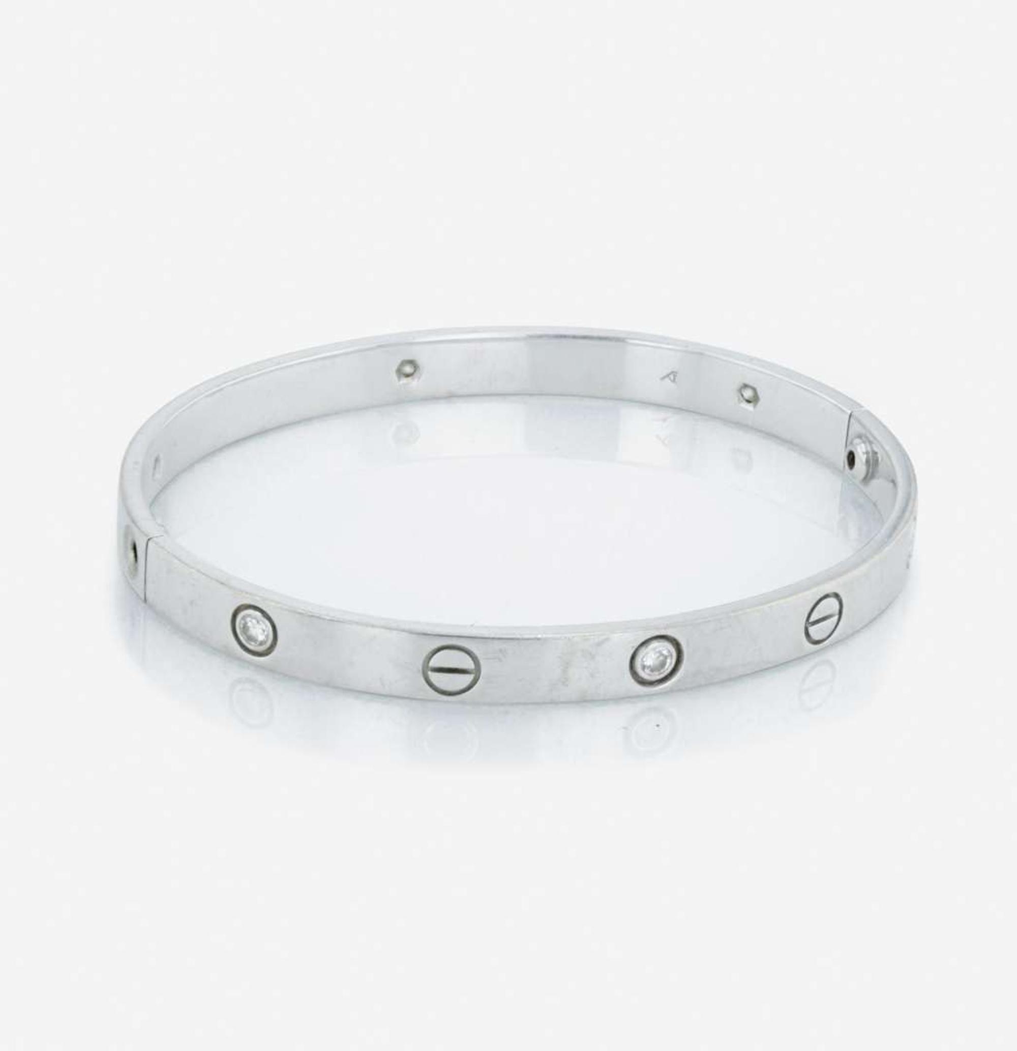 An 18K white gold and diamond bracelet, Cartier Love Bracelet