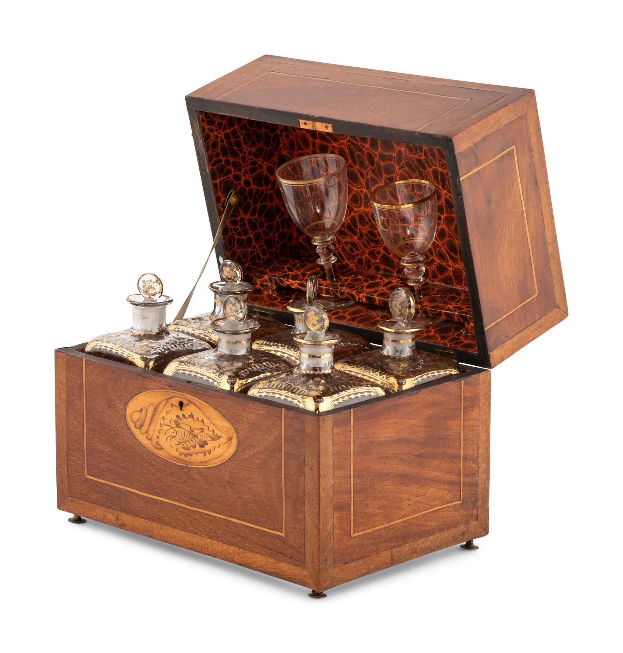 A Regency Marquetry Cave a Liqueur