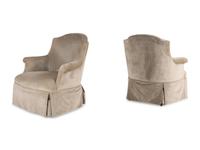A Pair of French Velvet Upholstered Bergeres