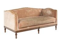 A Custom Louis XVI Style Velvet-Upholstered Sofa