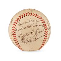 A 1952 Albany Cardinals Team Signed Autograph Baseball