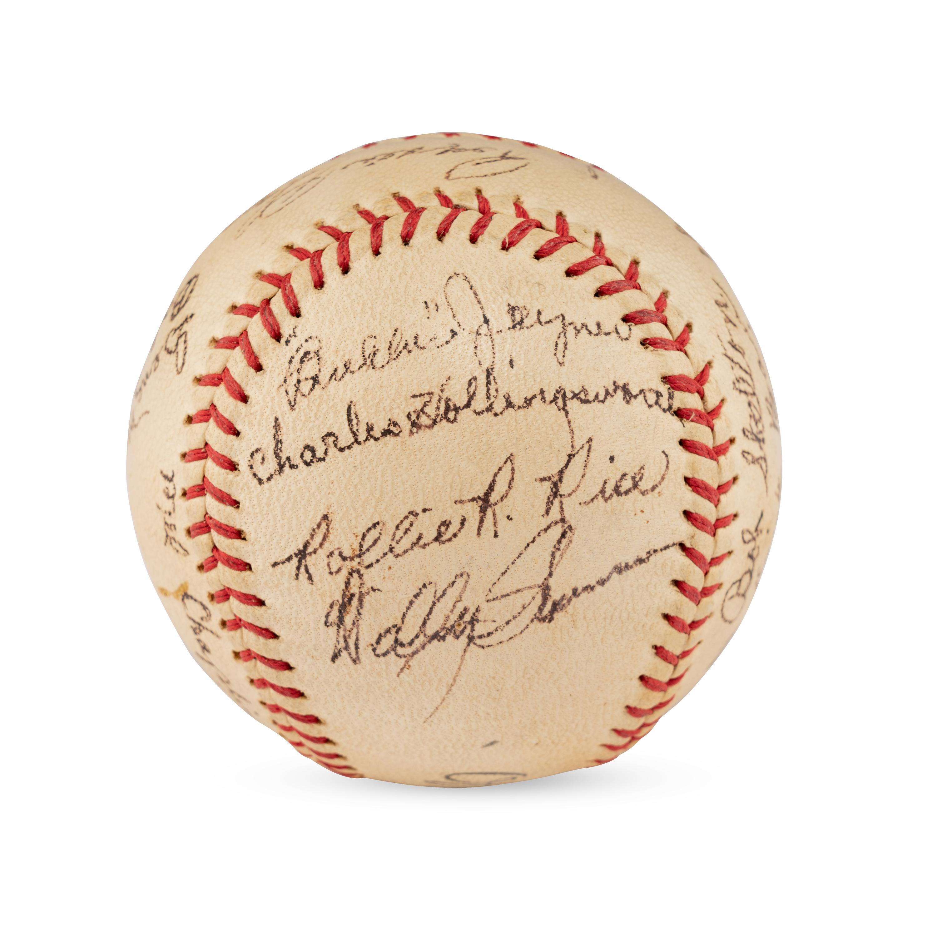 A 1952 Albany Cardinals Team Signed Autograph Baseball
