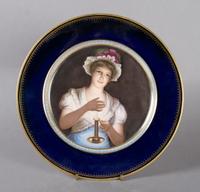 A Continental Portrait Plate, Carlsbad, Diameter 9 1/2 inches.