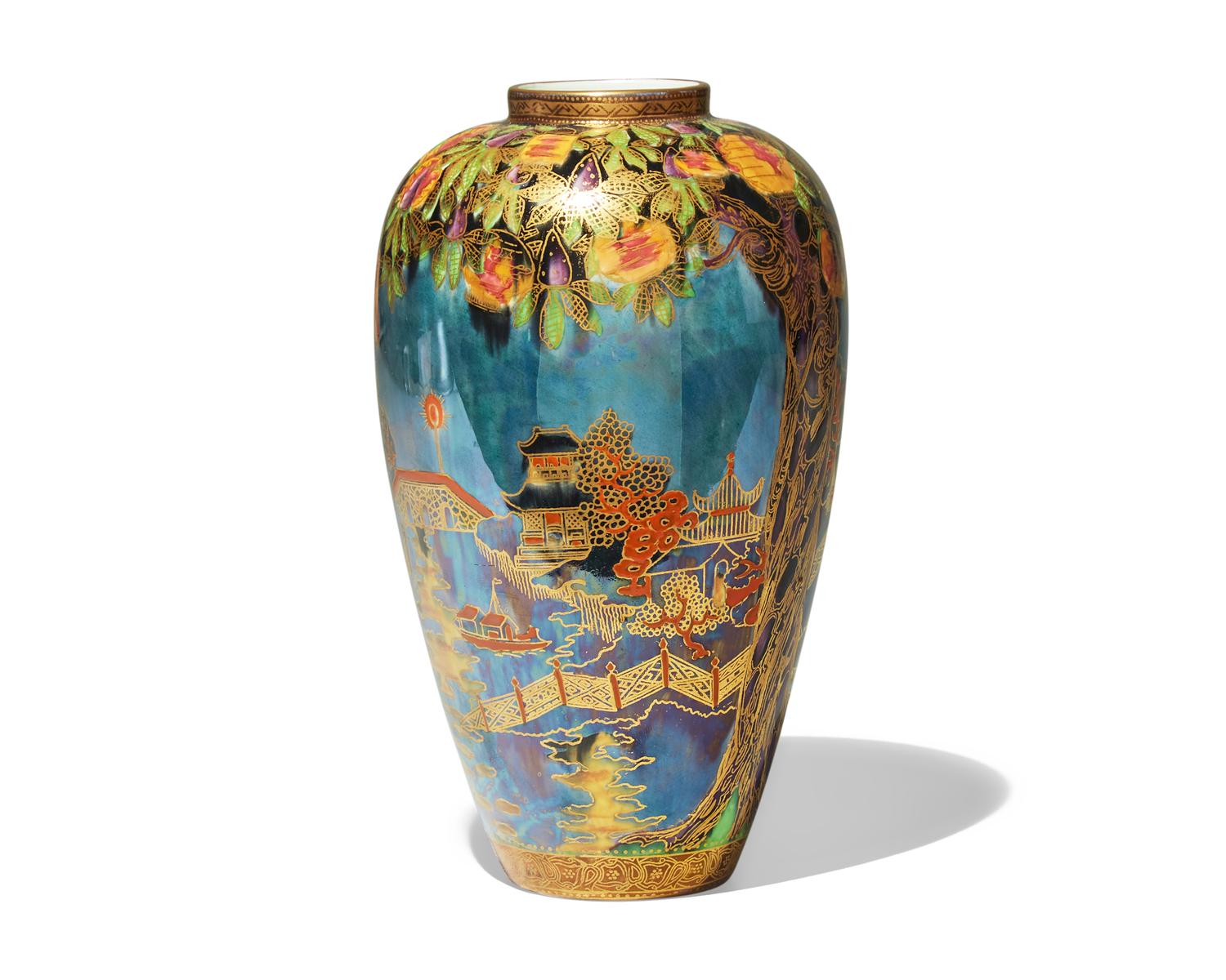 A Wedgwood Fairyland lustre "Willow" vase, decoration designed by Daisy Makeig-Jones (1881-1945), England, circa 1920s