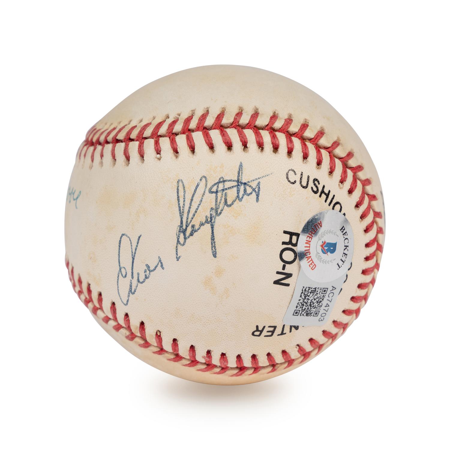A Stan Musial, Terry Moore, and Enos Slaughter Signed Autograph Baseball (Beckett Authentication Services Letter)