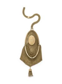 ANTIQUE, YELLOW GOLD MESH PURSE