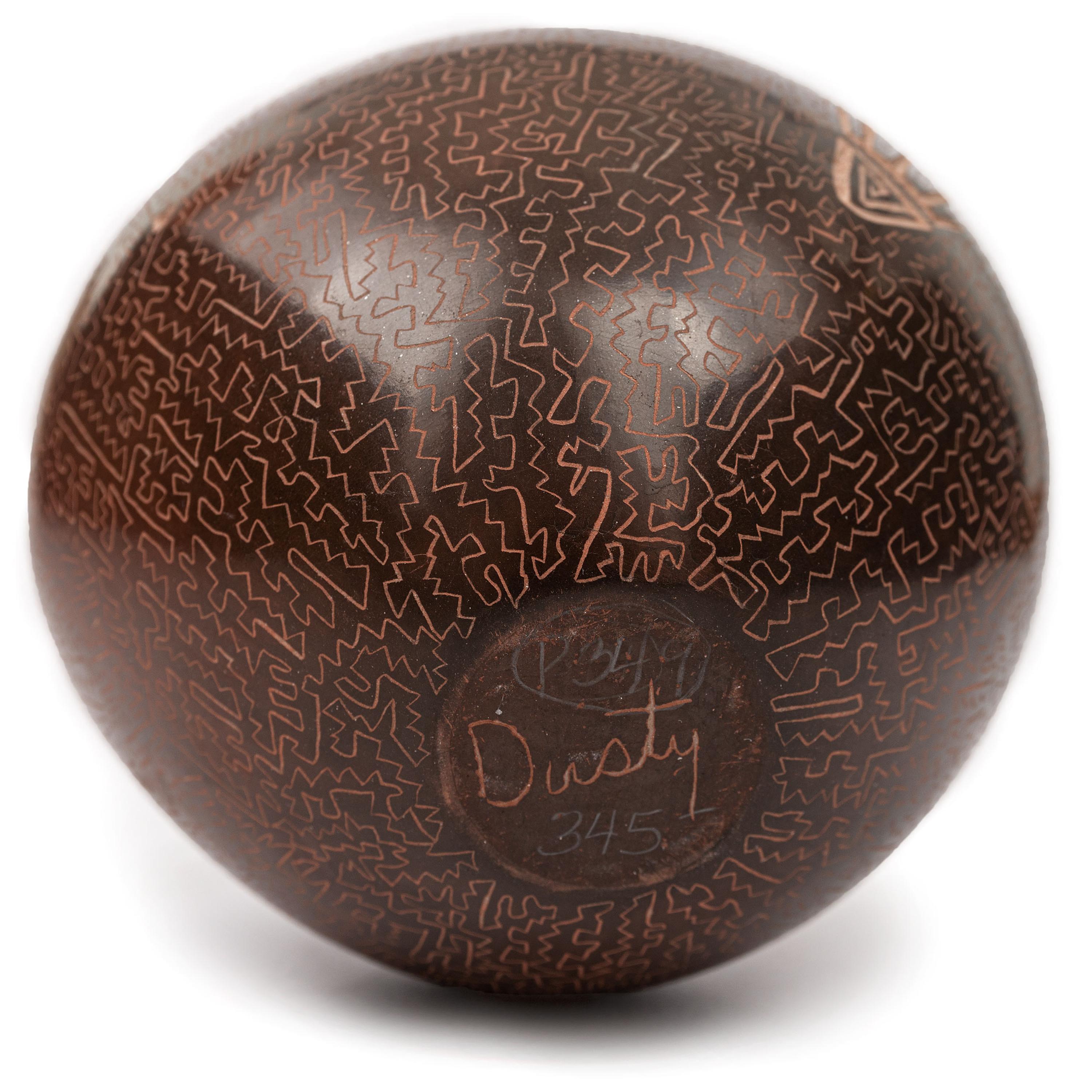 Sgraffito Pottery Jar