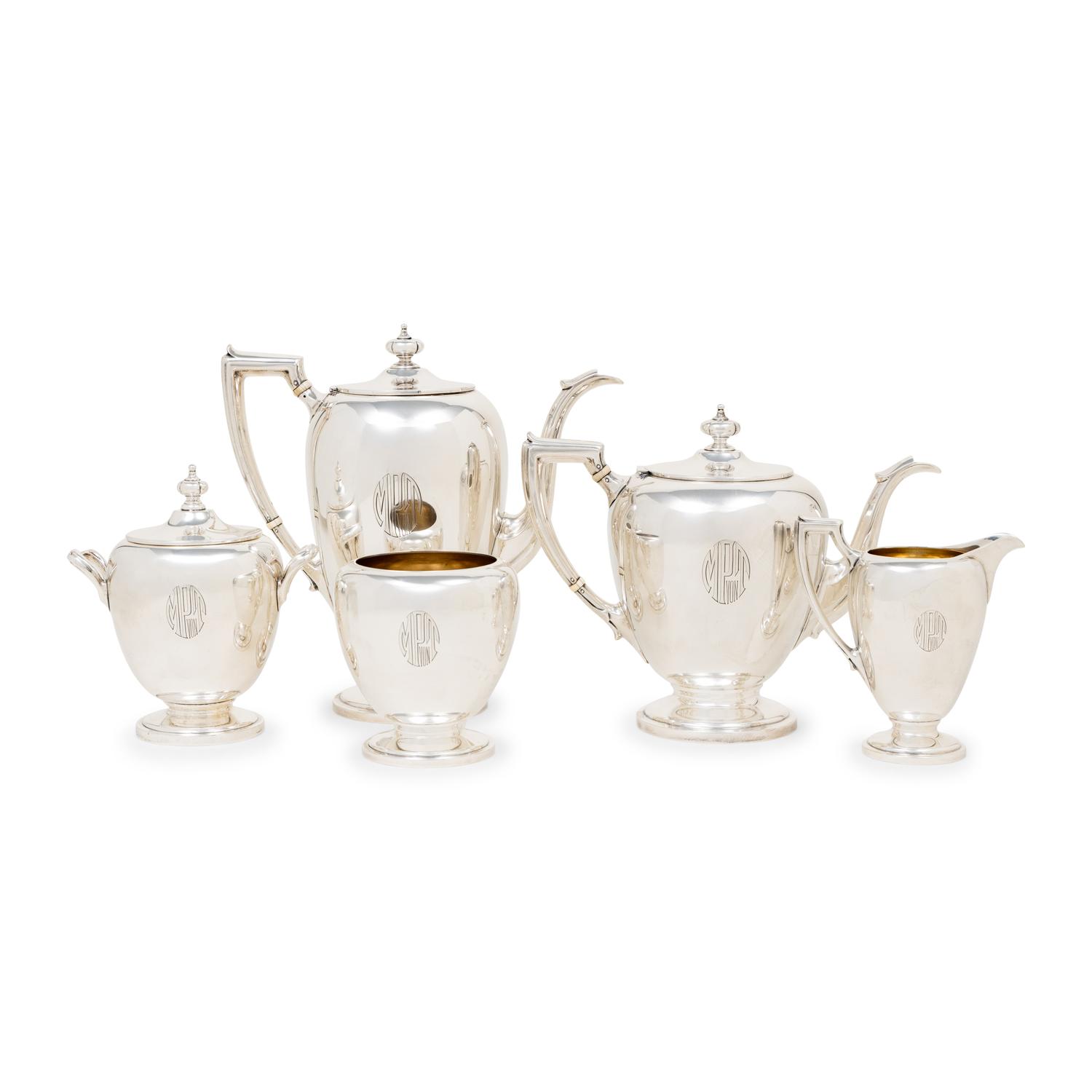 An American Silver Five-Piece Tea and Coffee Service