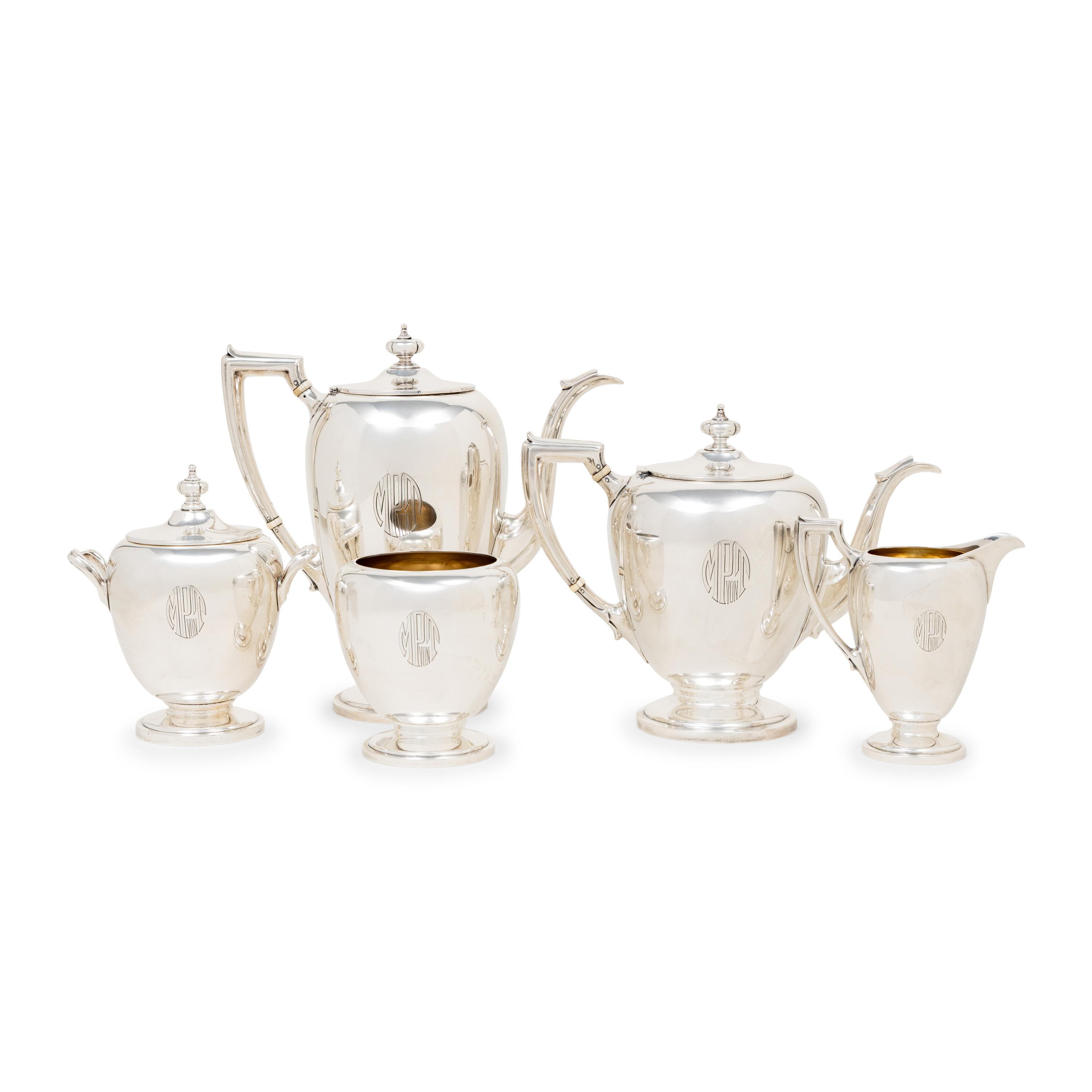 An American Silver Five-Piece Tea and Coffee Service