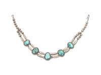 Navajo Silver and Turquoise Necklace