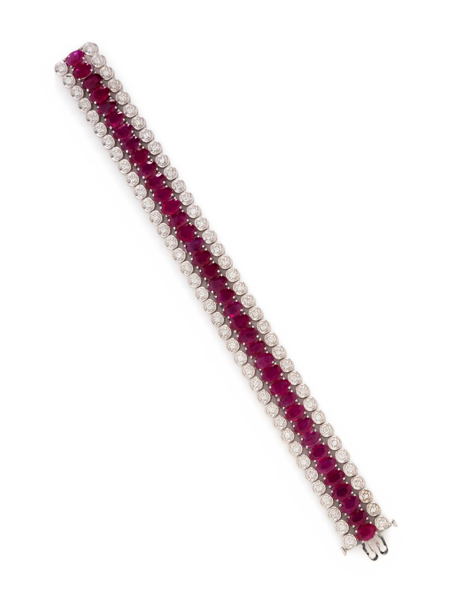 RUBY AND DIAMOND BRACELET