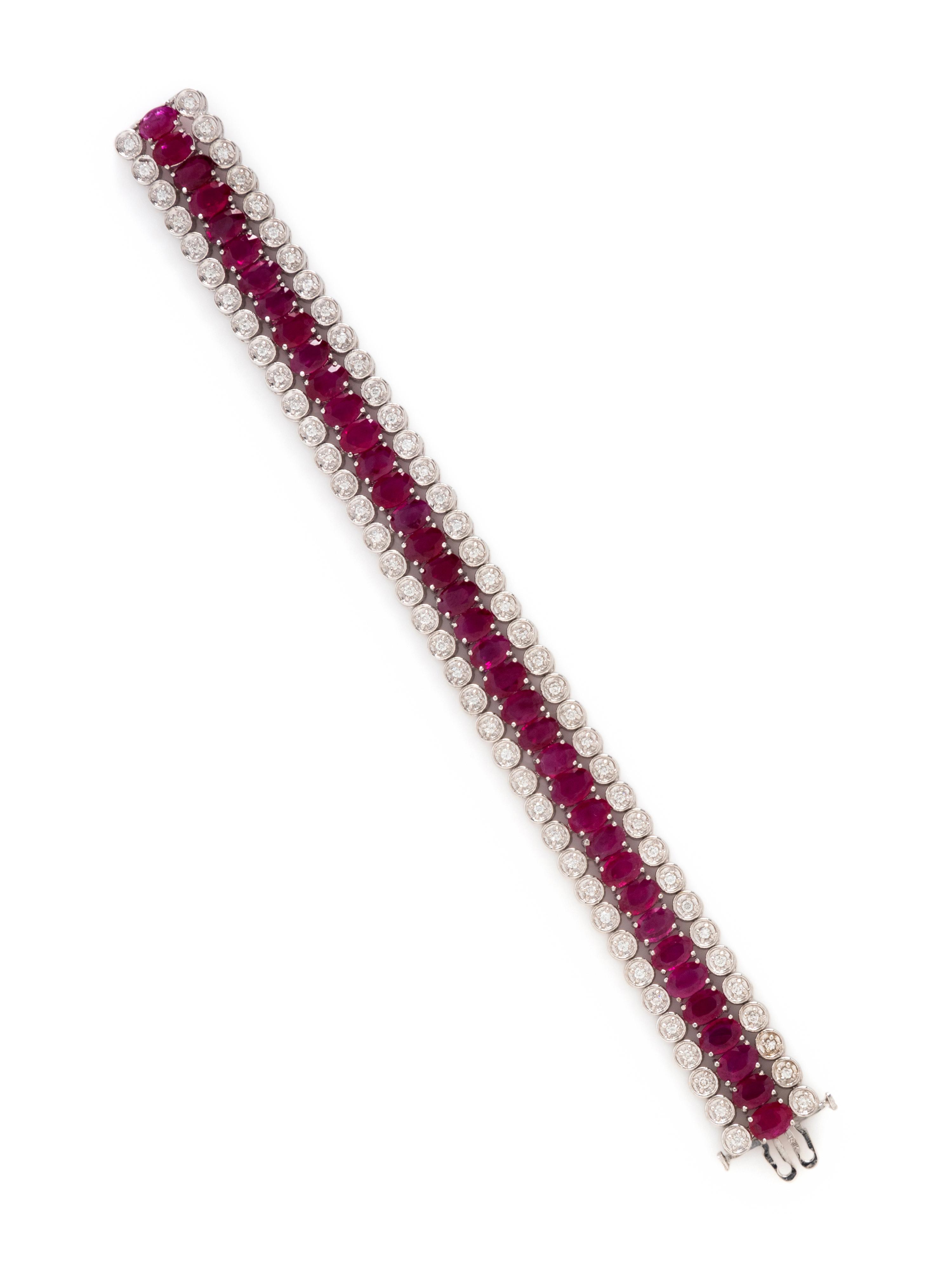 RUBY AND DIAMOND BRACELET