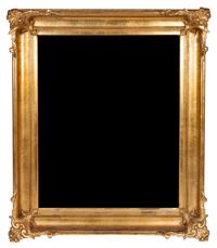 A Victorian Giltwood Over Mantle Mirror 50 x 43 inches.