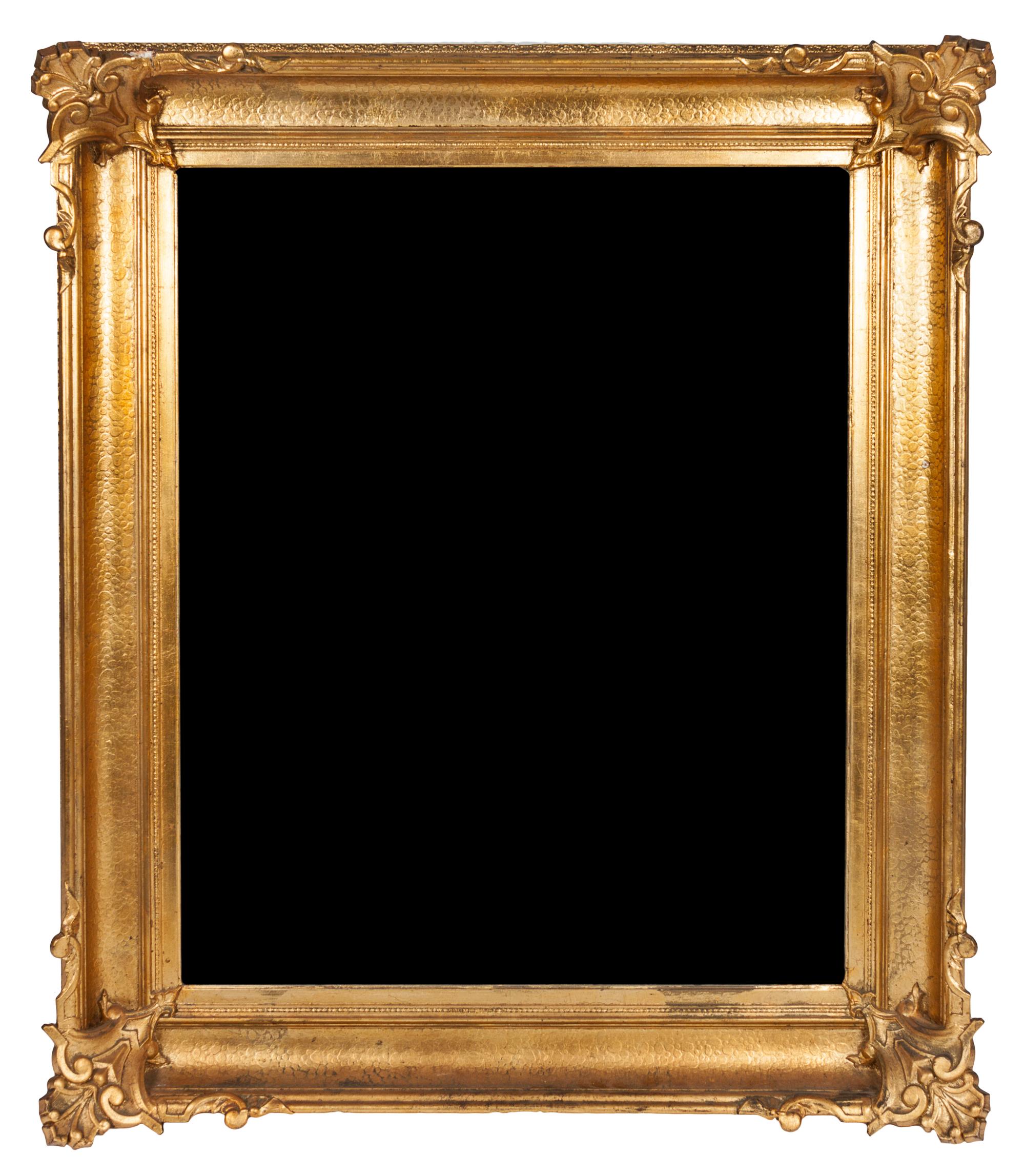 A Victorian Giltwood Over Mantle Mirror 50 x 43 inches.