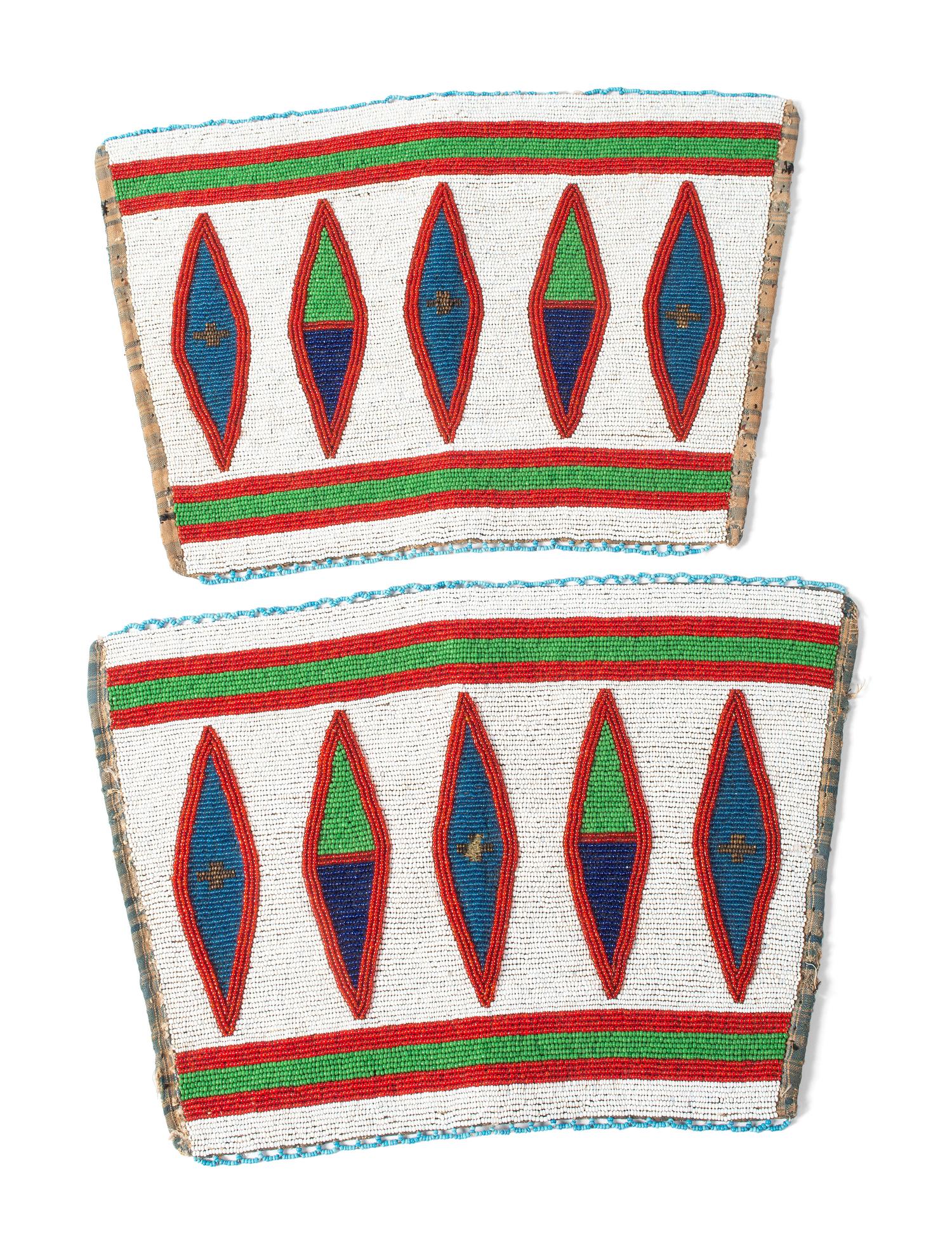 Blackfeet Beaded Canvas Cuffs