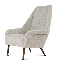 A Pair of Ernest Race Boucle-Upholstered Flamingo Armchairs