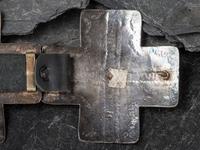 Navajo Stamped Sterling Silver Cross Concha Belt