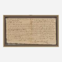 [Declaration of Independence] [North Carolina] Penn, John Manuscript Document, initialed