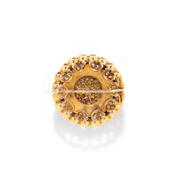 ANTIQUE, YELLOW GOLD, DIAMOND, AND ENAMEL BROOCH