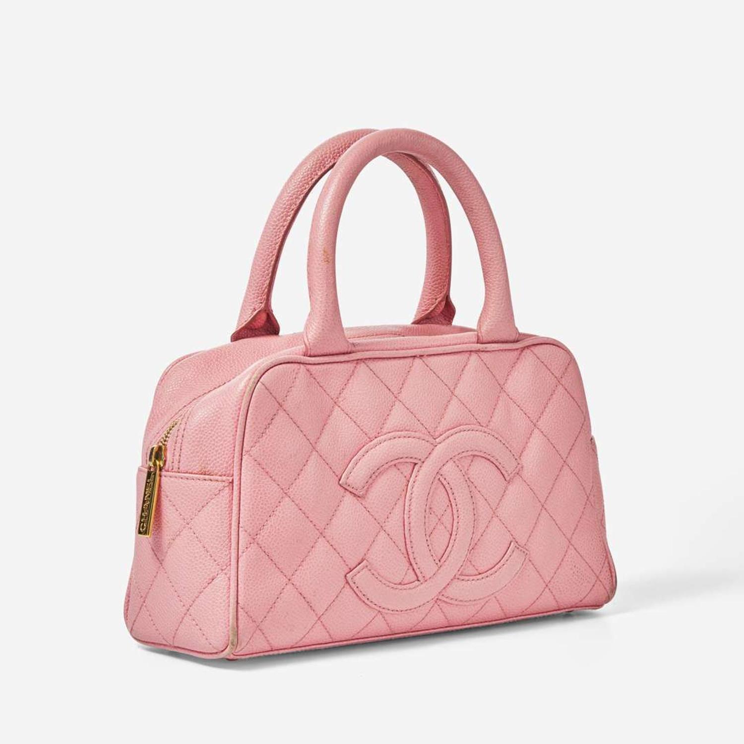 A Pink Chanel Mini Bowling Bag Chanel
