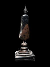 A South East Asian Silver Figure of a Standing Buddha